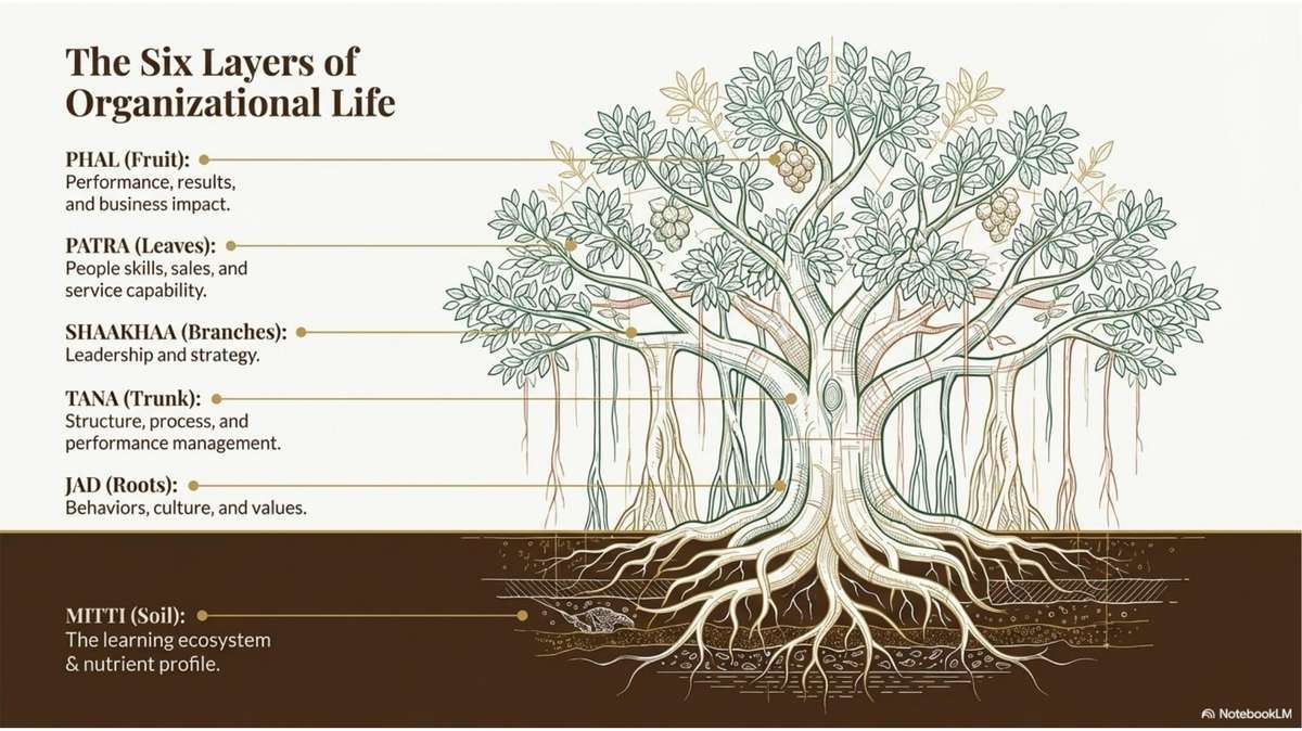 The Six Layers of Organizational Life - VRIKSHA Model